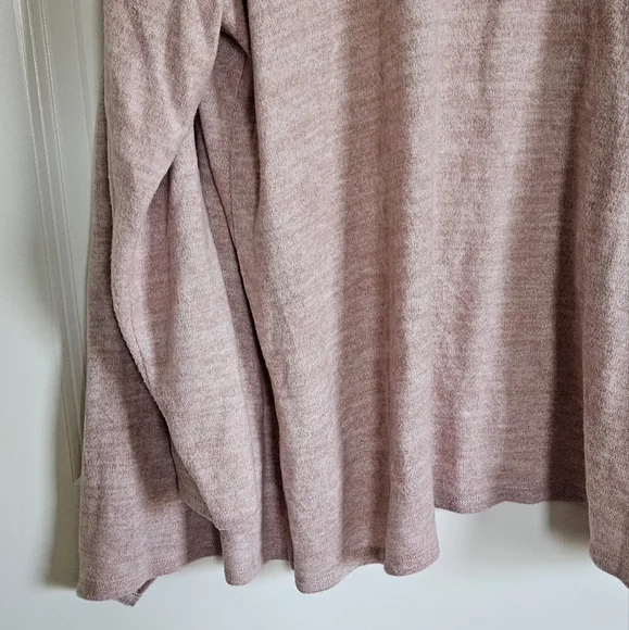 Torrid Super Soft Plush Heather Pink Open Front Draped Cardigan Sweater Size 1X - Picture 5 of 9